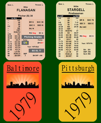1979 Championship Teams for PINE TAR Baseball 50 cards in total